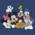 thumbnail image 2 of Boy's Mickey & Friends Club House Group Shot  Pull Over Hoodie Navy Blue Heather Large, 2 of 4