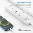 thumbnail image 3 of Cable de Carga Rápida para iPhone, Cargador 20W PD, USB C, Adaptador Tipo C, Cable Lightning, Enchufe Rápido Compatible con iPhone 14/13 Pro/12/11/XS/Max/XR/X/8 Plus/SE 2022, iPad, 3 of 9