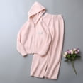 thumbnail image 4 of Oiangi 2 Piece Outfits for Girl Winter Sweater Clothes Zip-Up Hoodie and Pant Fashion Knitted Sets Pink 7-8 Years, 4 of 5