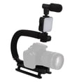 thumbnail image 4 of U Shape Camera Stabilizer, Hot Shoe Interface Noise Reduction Microphone Handheld Camera Stabilizer 1/4 Inch Thread  For Outdoor For Shooting, 4 of 8