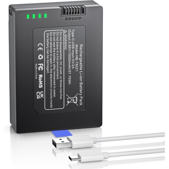 Upgrade 15000mAh Doorbell Battery, Compatible with Eufy FamiLock S3 / FamiLock S3 Max Doorbell Camera, Include USB-C Cable