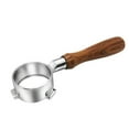 thumbnail image 3 of Amdohai 54mm Stainless Steel Coffee Machine Bottomless Filter Holder Portafilter Branch Wooden Handle Professional Coffee Accessory Compatible with Breville 8 Series Coffee Machines, 3 of 5