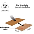 thumbnail image 2 of Cat Litter Mat Litter Trapper, Honeycomb Double-Layer Design Waterproof Urine Proof Material, 2-Layer Sifting Easy Clean Scatter Control, 2 of 7
