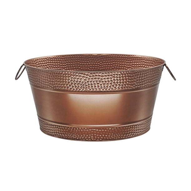 Cubeta de Hielo de Acero Inoxidable Recipiente Enfriador de Bebidas Barril Metálico con Asas Resistente para Fiestas Y Bares Adecuada para Hogares Res