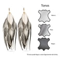 thumbnail image 4 of VANGANIA Aretes largos mujer de plumas joyería fina ideal en regalos para mujer, 4 of 5