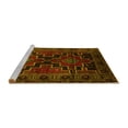 thumbnail image 2 of Ahgly Company Machine Washable Indoor Square Persian Yellow Traditional Area Rugs, 3' Square, 2 of 4