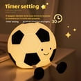 thumbnail image 3 of Tonnylam Lámpara de silicona con sensor de palmaditas de fútbol para niños, regalo de cumpleaños, mesita de noche, lámpara de mesa, luz nocturna, 3 of 6