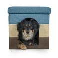thumbnail image 2 of FurHaven Pet Products Small Pet House Footstool for Dogs & Cats - Beach House Stripe, 2 of 10
