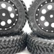 thumbnail image 5 of Vogacara RCGOFFLOW 4 Uds llantas de plástico resistentes al desgaste llantas para 1/24 Rc llantas neumático FMS FCX24 RC pieza de coche Kits de construcción modelo Negro, 5 of 6