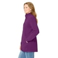 thumbnail image 3 of Woman Within Plus Size Zip-Front Microfleece Jacket Long Oversized Fleece, 3 of 6
