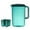 Green, variant on Gallickan Plastic Pitcher with Lid, 68 oz Water Jug with 4 Cup, Beverage Container for Fridge, Easy Clean Heat Resistant Water Jug for Party Drink, Green