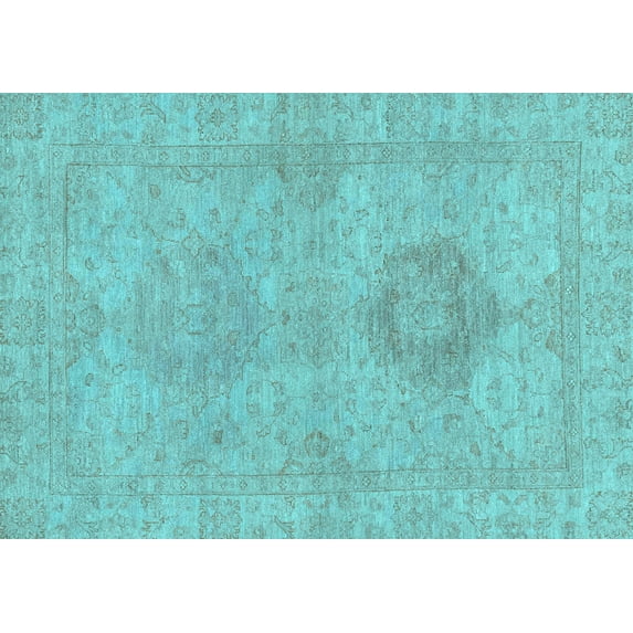 Ahgly Company Indoor Rectangle Abstract Light Blue Modern Area Rugs, 5' x 8'