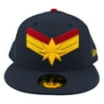 thumbnail image 2 of Captain Marvel Navy New Era 59Fifty Fitted Hat-7 1/8 Fitted, 2 of 5
