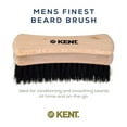 thumbnail image 3 of Kent BRD6 Small Travel Men's Beard and Mustache Brush, Natural Boar Bristle for Flawless Shaping and Grooming. Ergonomic Wood Handle. Dry or Wet Beard, Distributes Oils and Balms. Made in England, 3 of 6