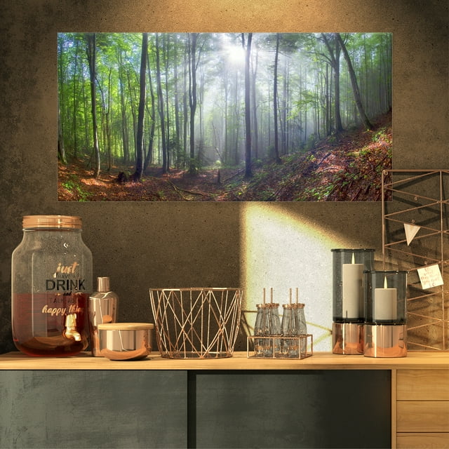 Morning Sun Rays in Carpathian - Impression sur Toile Photographie de Paysage