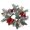 White, variant on HomelyJoy Christmas Candle Ring Wreath with Poinsettia and Golden Berries, Flameless Battery-Operated Centerpiece for Holiday Table, Mantel, Window, Wall Decor, No Water Needed Festive Wreath
