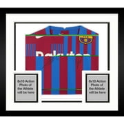 Framed Memphis Depay & Ansu Fati FC Barcelona Autographed 2021-22 Home Jersey - Fanatics Authentic Certified