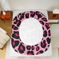 thumbnail image 5 of Castle Fairy Cheetah Print Girl 4-Piece Full Size Sheets,Black Pink Bed Sheets,Abstract Gradient Lightweight Sheet Sets,Super Cozy Room Decor, 5 of 7