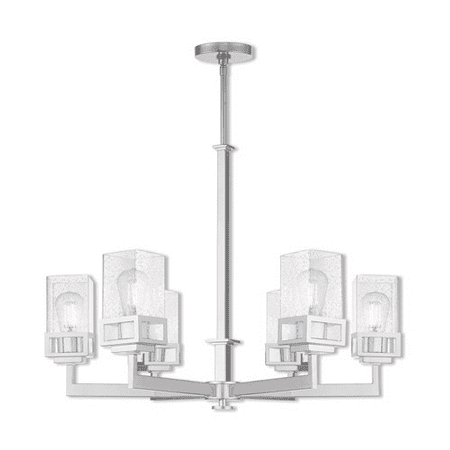

World of Crystal Chennai Chandeliers Polished Chrome Steel 6-light