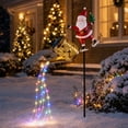 thumbnail image 5 of Yeciiwht Santa Claus Solar Watering Can Light – 32.7in Colorful Garden Stake Decoration Kettle Light, Outdoor Christmas Yard Lawn Light for Holiday Decor, 5 of 7