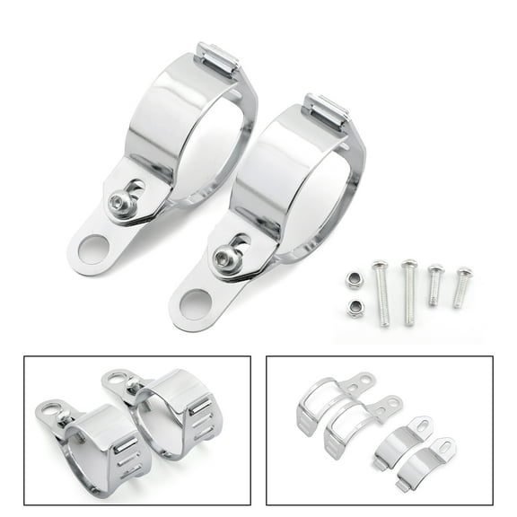 Mad Hornets Front Turn Signal Light Bracket Holder Fork Bar Mount Clamp Holder 41-51mm Chrom