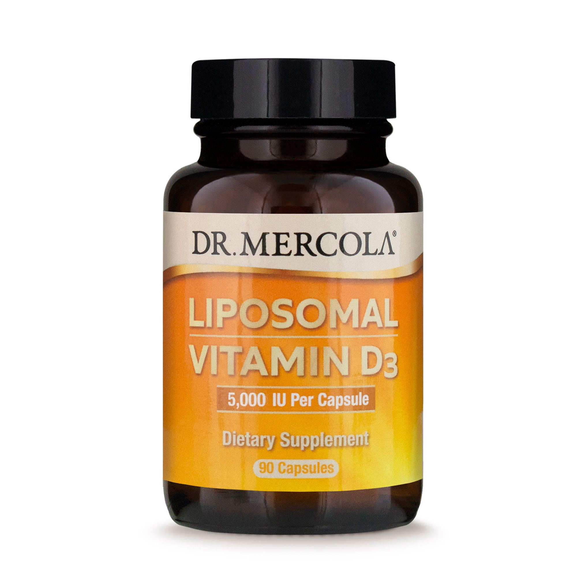Dr. Mercola Liposomal Vitamin D3 - Supports Heart, Bone & Immune Health - 5,000 IU Per Serving - Non-GMO, Soy Free & Gluten Free - 90 Capsules (90 Servings)