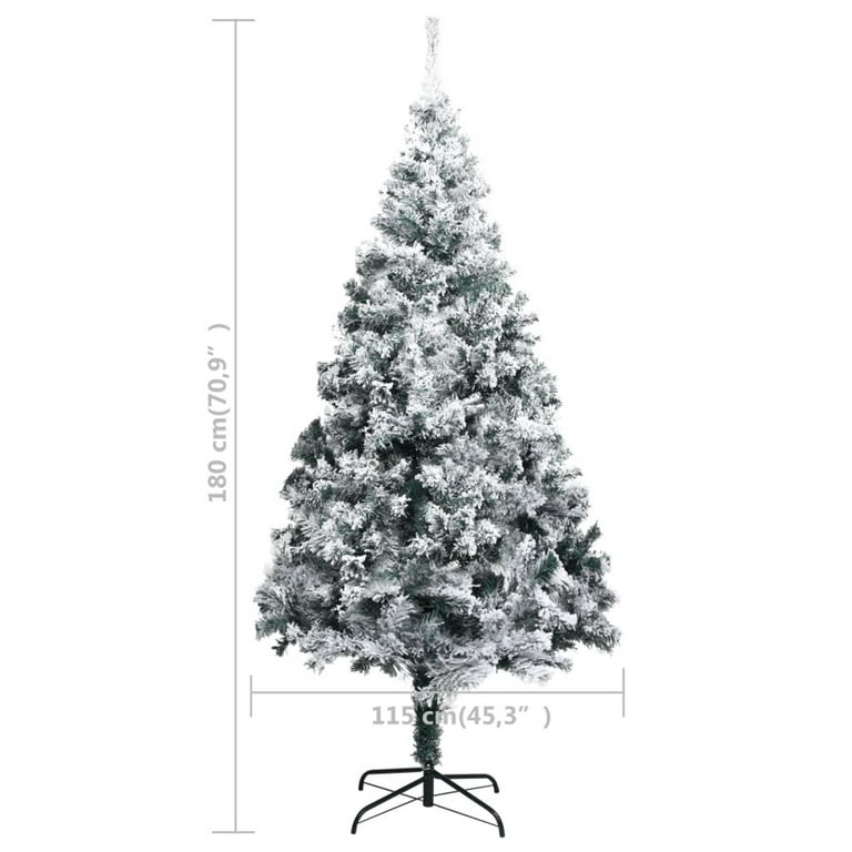 Carevas Artificial Christmas Tree with Thick Branches Green 6 ft PVC 