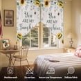 thumbnail image 5 of Swag Curtain Valances Sunflower Sunshine Swag Valances for Kitchen Windows Bee Floral Eucalyptus Leaves Linen Short Topper Curtains Valance Tier Pair for Kitchen Bedroom Living Room Bathroom 28"x36", 5 of 8