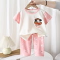 thumbnail image 2 of Kogui Pajamas for Boys Plaid Kids Sleepwear Pajamas Short Soft Cool Summer Pjs 2pcs Set Size 9-10 (Light Pink,9-10 Years), 2 of 6