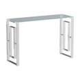 thumbnail image 7 of GZXS 47" Console Table with Clear Tempered Glass Top and Silver Stainless Steel Legs, Narrow Entryway Table for Home Decor, 7 of 7