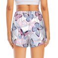 thumbnail image 4 of Vsdgher Butterflies in Pastel Print Women's Running Double Layer Shorts High Waisted with Pockets Elastic Yoga Workout Athletic Gym Sports, 4 of 8