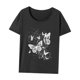 thumbnail image 1 of Camiseta de mujer con cuello redondo, camiseta básica de ajuste regular para la calle comercial SG, 1 of 7