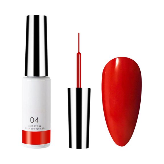 Liner Gel Polish D04 - 8Ml Solid Color Nail Art Drawing Gel, Single Bottle Lining Polish, Nail Polish Easter Mother'S Day Nail Care Makeup Organizers