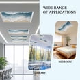 thumbnail image 6 of 4 Pack Abstract Beach Wave Fluorescent Light Covers for Ceiling Lights Blue Watercolor Modern Art Magnetic Ceiling Light Covers Overhead Light Filters for Office Classroom Home, 6 of 9