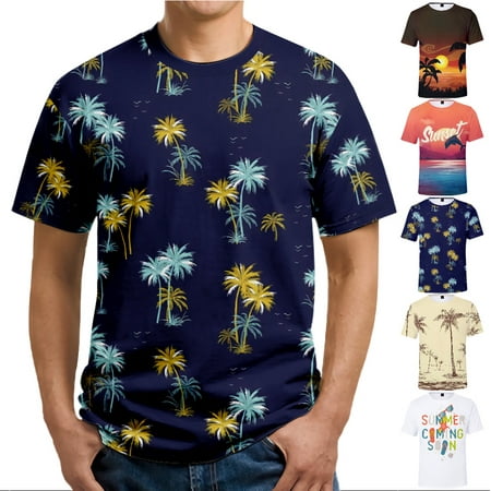 

Summer Teens Mens Graphic Tees Casual Cmofort Shirts Size 70-8XL