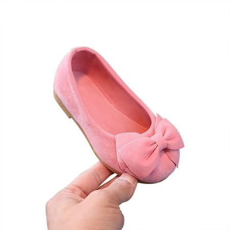 

Kuegmeu Girls Dress Shoes Toddler Mary Janes Bow Knot Comfy Non-slip Shoes Little Girl School Uniform Oxford Shoes for Girl Flats Pink 1