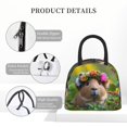 thumbnail image 4 of Balery Flower Crown Guinea Pig Bolsa de Almuerzo para Mujeres, Caja de Almuerzo, Bolsa de Almuerzo Pequeña Impermeable, Tote de Almuerzo Reutilizable con Gran Capacidad, 4 of 6