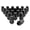 black, variant on M12x1.5 Lug Nuts Set for 2006-2020 Fusion, 2006-2019 Focus, 2001-2019 Escape, 1.38 in Tall Acorn Bulge Aftermarket Wheel Lug Nut - Chrome Finish, 3/4 Hex, 60 Degree Conical Seat, 20 PCS, Sliver