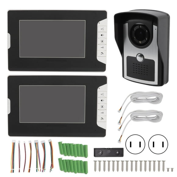 Video Intercom , Dual Monitor Intercom System Visual High Definition For Office US Plug