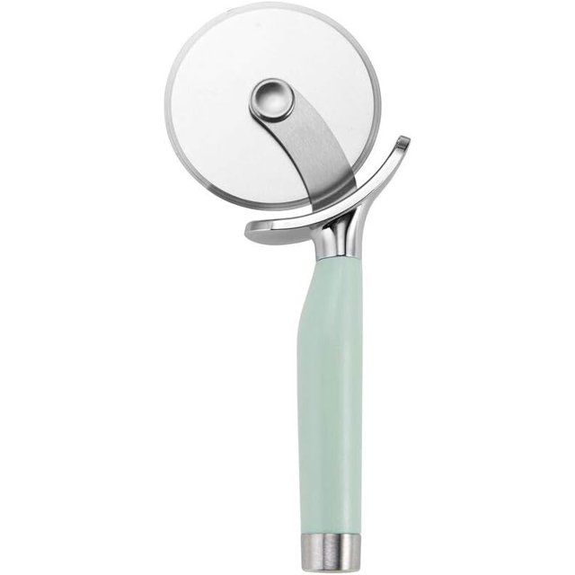 Rueda para pizza TUNC de acero inoxidable con protector de dedos verde 22*9 cm