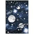 thumbnail image 2 of SAFAVIEH Carousel Kids Planets and Stars Area Rug, Dark Blue/Light Blue, 6'7" x 9', 2 of 10