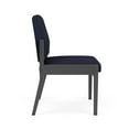 thumbnail image 2 of Amherst Steel Reception Waiting Armless Guest Chair / Charcoal Steel / Navy Blue, 2 of 3