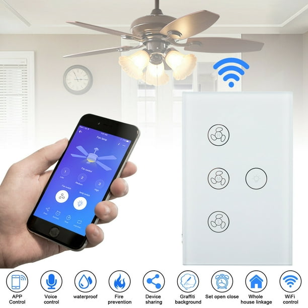 Smart Wifi Fan Light Switch In Wall Ceiling Fan Lamp Switch Works With Alexa