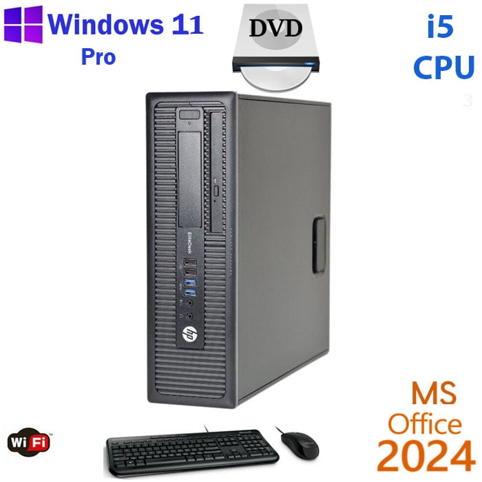 Restored Windows 11 HP i5 3.2 ghz 500GB SSD 16GB RAM WiFi Desktop ...