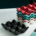 thumbnail image 3 of Clearance Food Storage under $10,6 Grids Ceramic Egg Holder Chicken Egg Trays Egg Storage Organizer For Refrigerator Countertop Display, 3 of 4
