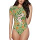 thumbnail image 1 of Balery Snake And Floral Body de cuello redondo de manga corta para mujer Tops de manga corta Tops básicos-Medium, 1 of 7