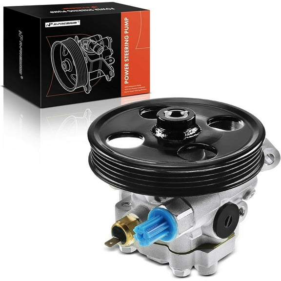 A-Premium Power Steering Pump with Pulley and Pressure Switch Compatible with Ford Edge 2007-2010 Fusion 2010-2012 Lincoln MKX 2007-2010 MKZ 2007-2012 V6 3.5L