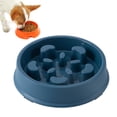 thumbnail image 3 of Comedero lento para perros con forma de pétalo, antideslizante, para evitar asfixia, color azul oscuro, 3 of 12