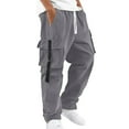 thumbnail image 1 of Pantalones cargo streetwear para hombre - Pantalones utilitarios de pana - Poliéster, múltiples bolsillos, tallas S-XXL, 1 of 6