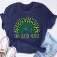 thumbnail image 2 of EcoLoom One Lucky Nurse Scrub Rn Icu Er St Patricks Day Nurses Short Sleeve Unisex T Shirt, 2 of 6